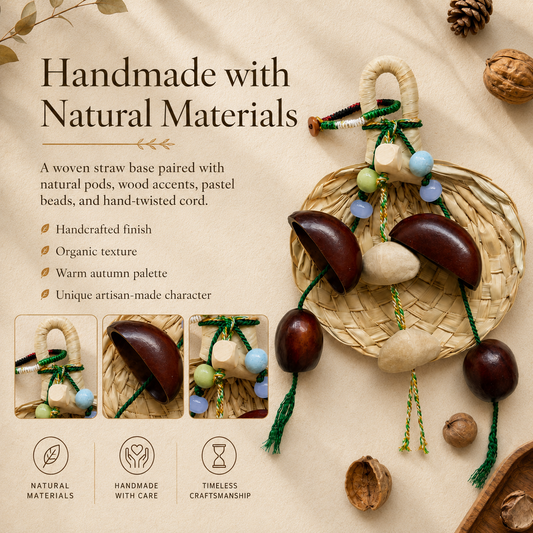 Autumn Pod Collection – Straw Wanderer Handmade Pod Wind Chime Charm