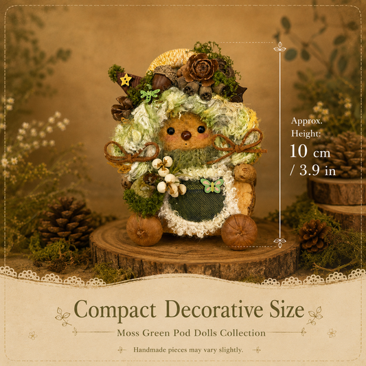 Moss Green Pod Dolls Collection – Forest Nook Handmade Decorative Doll