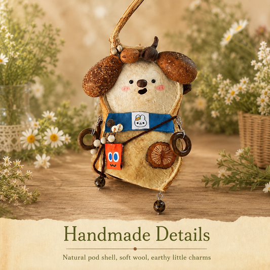 Wild Garden Pea Pod Collection – Acorn Pippin Handmade Natural Pod Dog Hanging Ornament