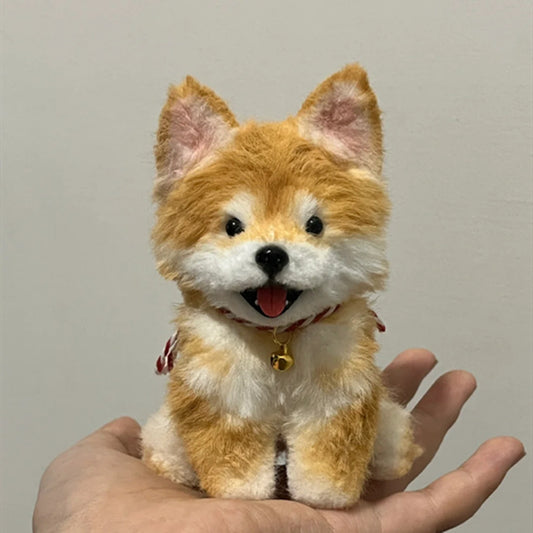 Handmade Chenille Dog Doll Keychain – Cute Plush Bag Charm Gift