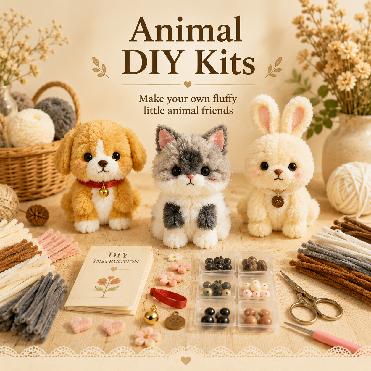 Chenille Stem Animal DlY Material Kit