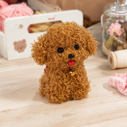 Handmade Chenille Dog Doll Keychain – Cute Plush Bag Charm Gift