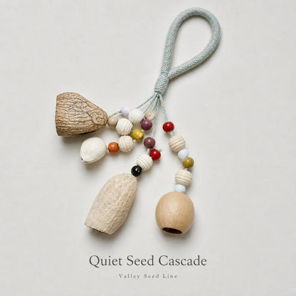 Valley Seed Line Natural Shell Wind Chime – Handmade Nature Inspired Hanging Ornament
