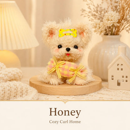 Handmade Chenille Puppy Figurine – Cute Fluffy Dog Ornament, 4 Designs Available