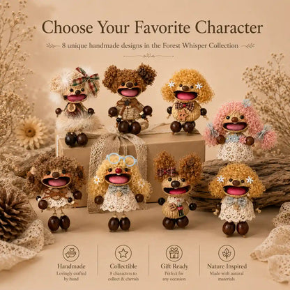 Forest Whisper Collection – Handmade Nutshell Wind Chime Doll Hanging Decor