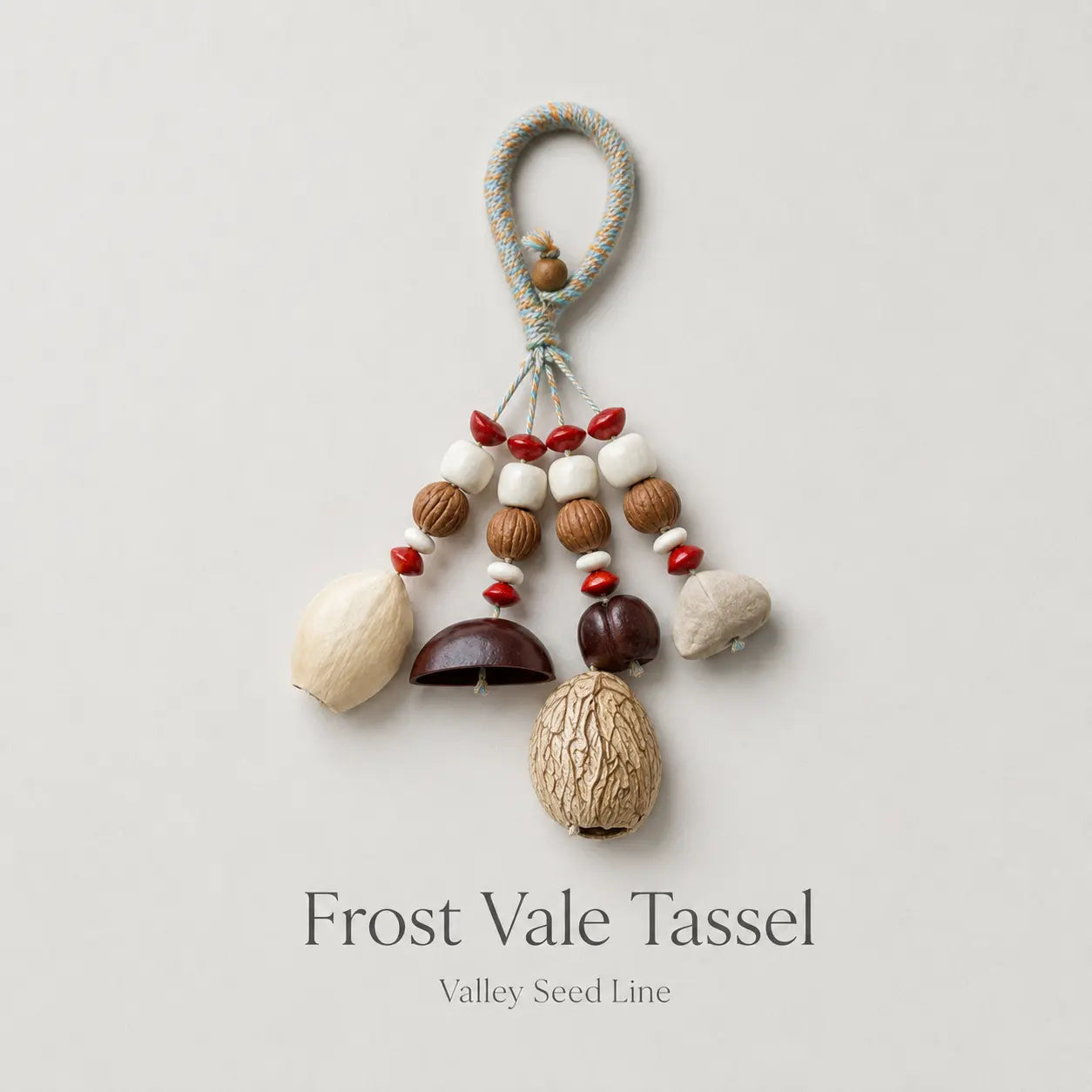 Valley Seed Line Natural Shell Wind Chime – Handmade Nature Inspired Hanging Ornament