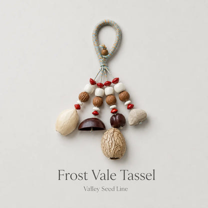 Valley Seed Line Natural Shell Wind Chime – Handmade Nature Inspired Hanging Ornament