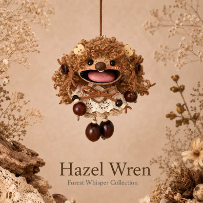 Forest Whisper Collection – Handmade Nutshell Wind Chime Doll Hanging Decor