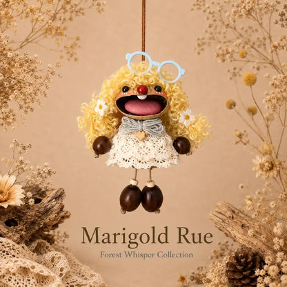 Forest Whisper Collection – Handmade Nutshell Wind Chime Doll Hanging Decor