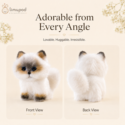 Handmade Fluffy Cat Plush – Soft 10cm Cute Kitten Doll Gift