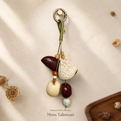 Autumn Pod Collection – Moss Talisman Handmade Pod Charm