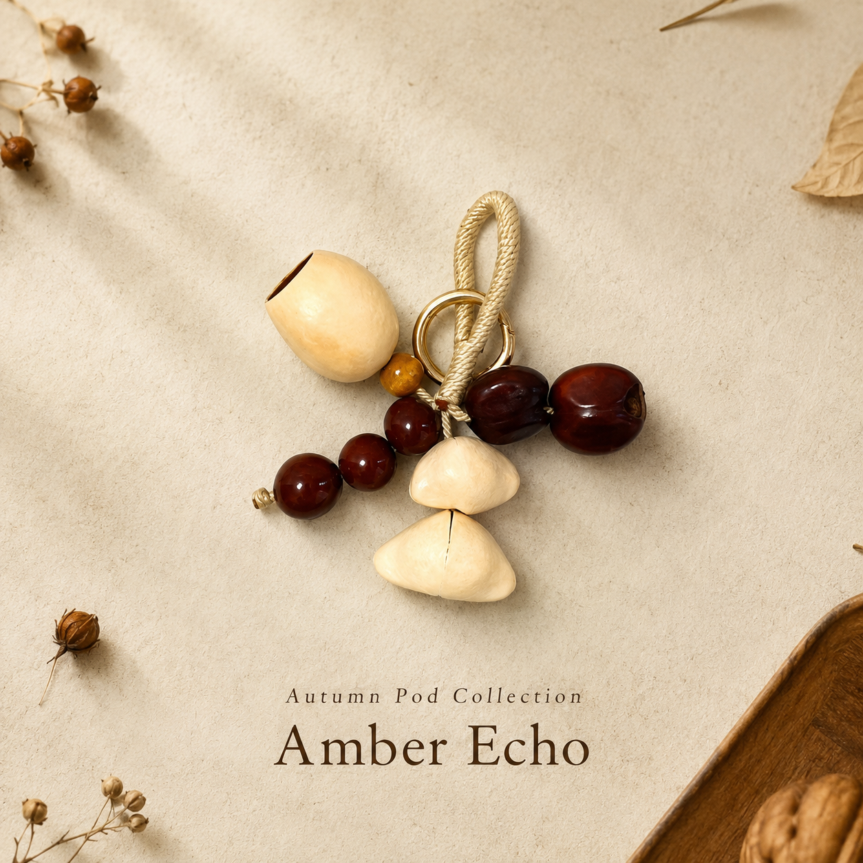 Autumn Pod Collection – Amber Echo Handmade Pod Wind Chime Charm