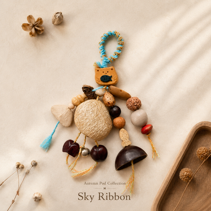 Autumn Pod Collection- Sky Ribbon Handmade Pod Wind Chime Charm