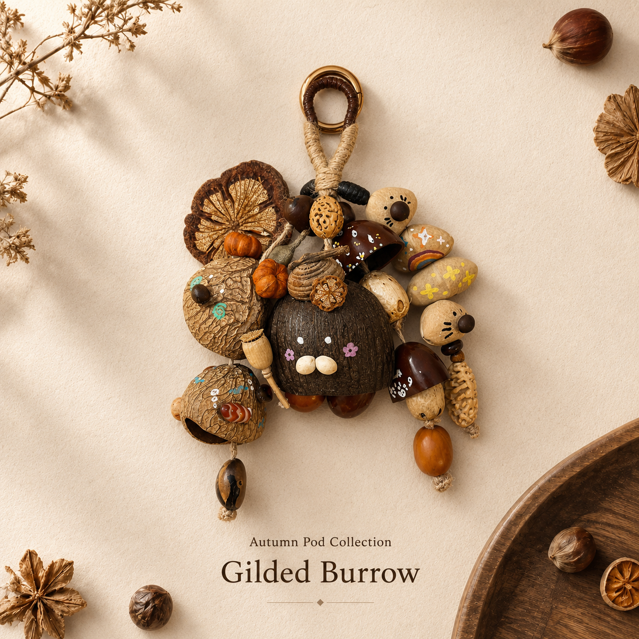 Autumn Pod Collection – Gilded Burrow Handmade Pod Wind Chime Charm