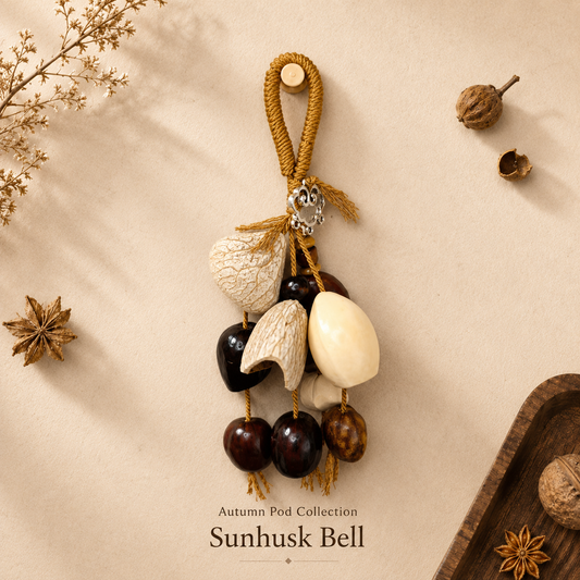 Autumn Pod Collection – Sunhusk Bell Handmade Pod Wind Chime Charm