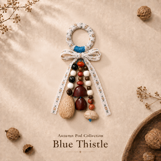Autumn Pod Collection – Blue Thistle Handmade Pod Wind Chime Charm