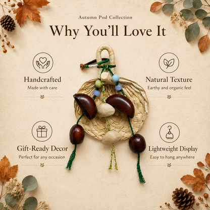 Autumn Pod Collection – Straw Wanderer Handmade Pod Wind Chime Charm