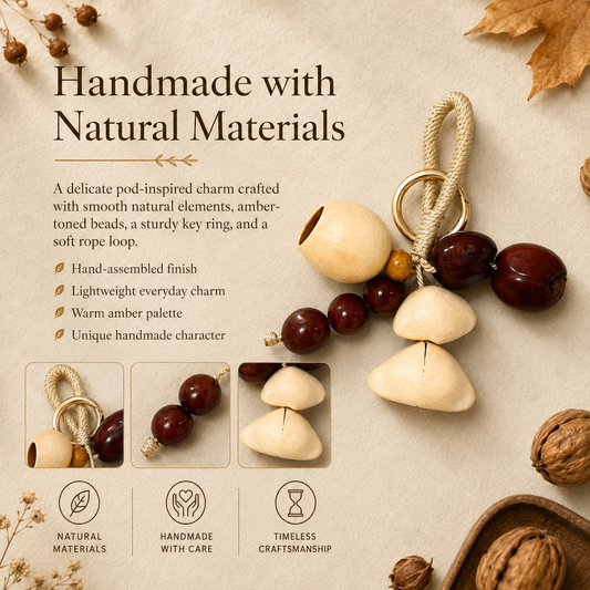 Autumn Pod Collection – Amber Echo Handmade Pod Wind Chime Charm