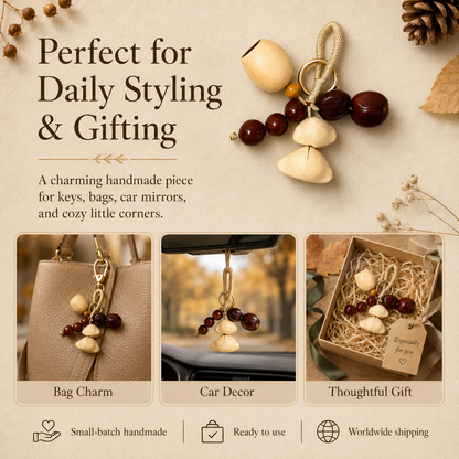 Autumn Pod Collection – Amber Echo Handmade Pod Wind Chime Charm