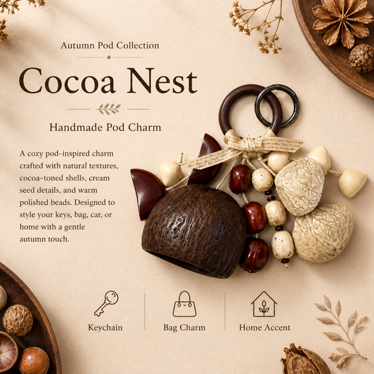 Autumn Pod Collection – Cocoa Nest Handmade Pod Wind Chime Charm