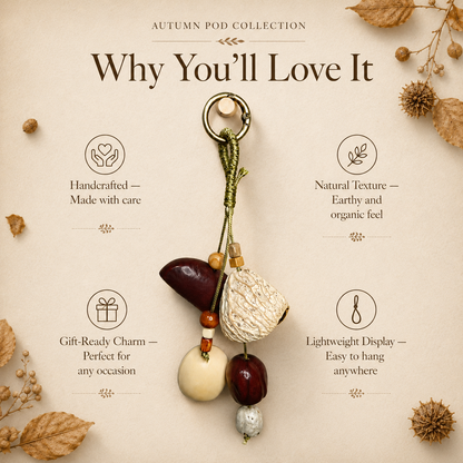 Autumn Pod Collection – Sunhusk Bell Handmade Pod Wind Chime Charm