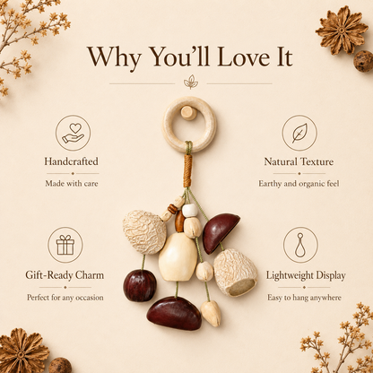 Autumn Pod Collection – Moonseed Charm Handmade Pod Keychain