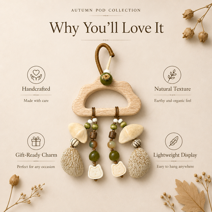 Autumn Pod Collection – Sage Cloud Handmade Pod Wind Chime Charm