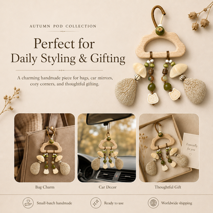 Autumn Pod Collection – Sage Cloud Handmade Pod Wind Chime Charm