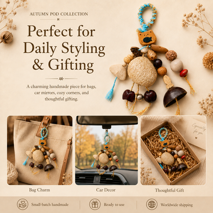 Autumn Pod Collection- Sky Ribbon Handmade Pod Wind Chime Charm