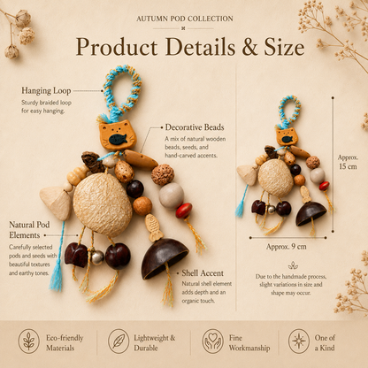 Autumn Pod Collection- Sky Ribbon Handmade Pod Wind Chime Charm