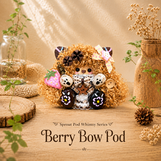 Sprout Pod Whimsy Series – Berry Bow Pod Handmade Decorative Doll