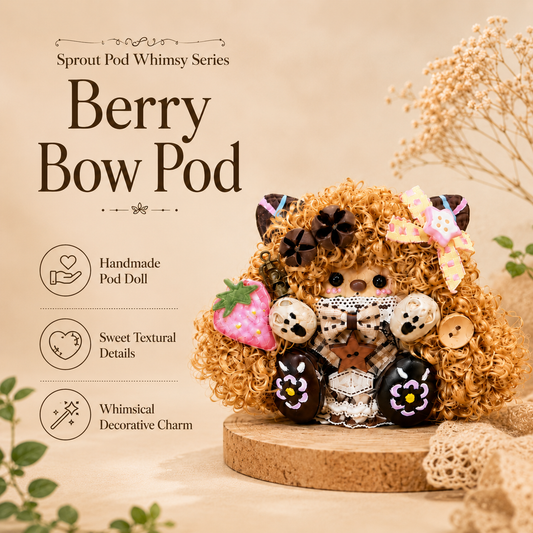 Sprout Pod Whimsy Series – Berry Bow Pod Handmade Decorative Doll