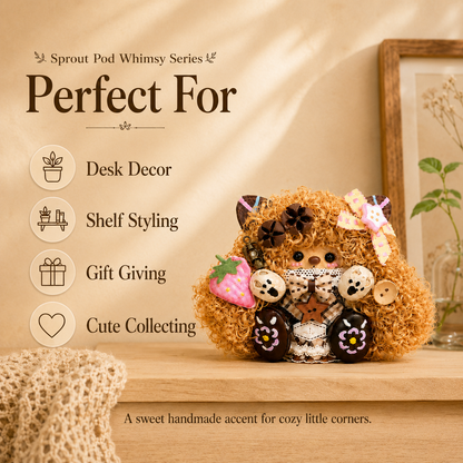 Sprout Pod Whimsy Series – Berry Bow Pod Handmade Decorative Doll