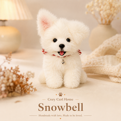 Cozy Curl Home – Snowbell Handmade Plush Puppy Doll