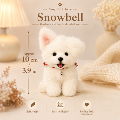 Cozy Curl Home – Snowbell Handmade Plush Puppy Doll