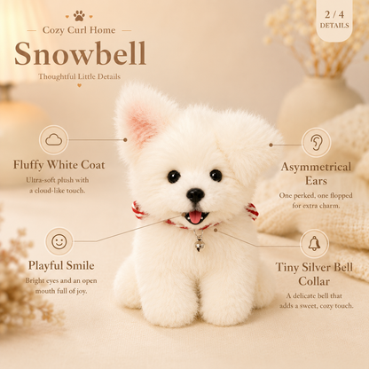 Cozy Curl Home – Snowbell Handmade Plush Puppy Doll