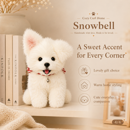 Cozy Curl Home – Snowbell Handmade Plush Puppy Doll