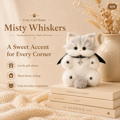 Cozy Curl Home – Misty Whiskers Handmade Plush Cat Doll