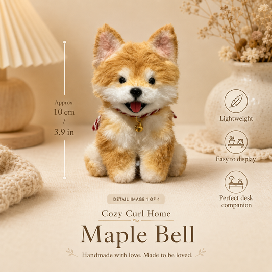 Cozy Curl Home – Maple Bell Handmade Plush Puppy Doll