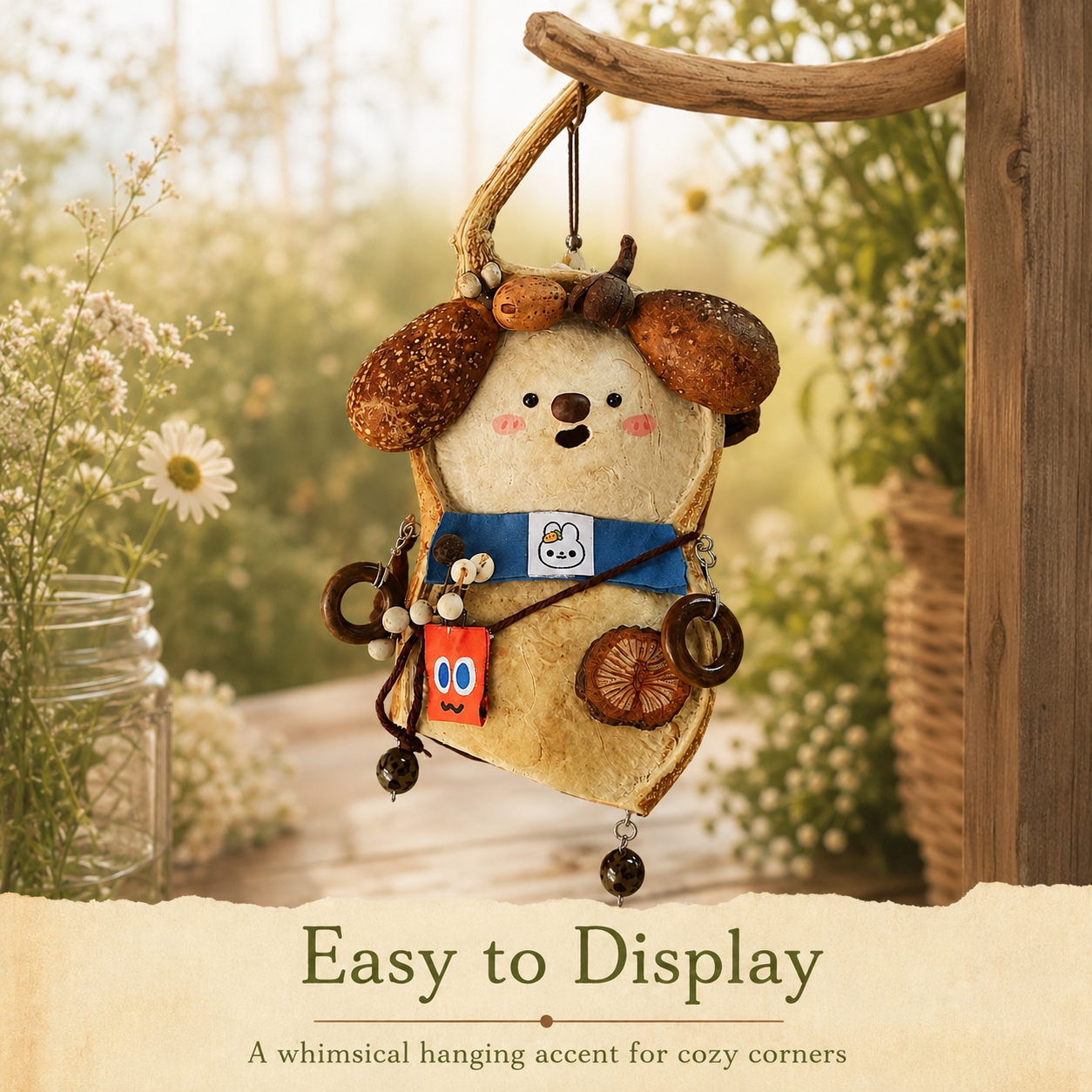 Wild Garden Pea Pod Collection – Acorn Pippin Handmade Natural Pod Dog Hanging Ornament