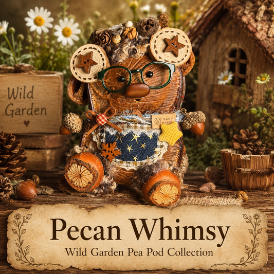 Wild Garden Pea Pod Collection – Pecan Whimsy Handmade Woodland Pod Charm
