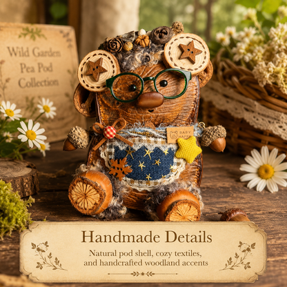 Wild Garden Pea Pod Collection – Pecan Whimsy Handmade Woodland Pod Charm