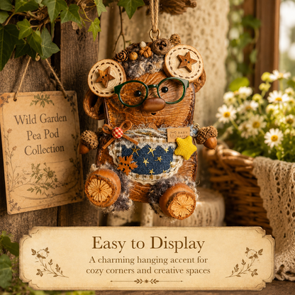 Wild Garden Pea Pod Collection – Pecan Whimsy Handmade Woodland Pod Charm