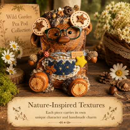 Wild Garden Pea Pod Collection – Pecan Whimsy Handmade Woodland Pod Charm