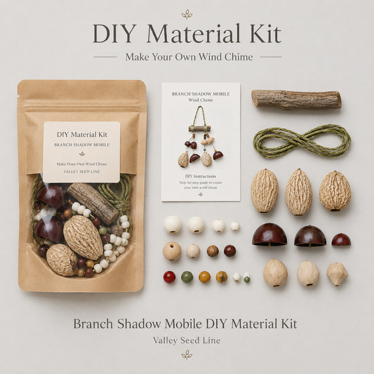 Valley Seed Line – DIY Natural Pod Wind Chime Kit | Make Your Own Hanging Chime, 3 Styles Available