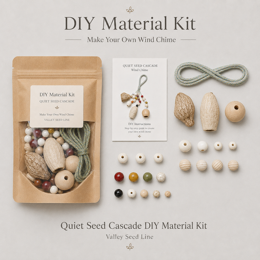 Valley Seed Line – DIY Natural Pod Wind Chime Kit | Make Your Own Hanging Chime, 3 Styles Available