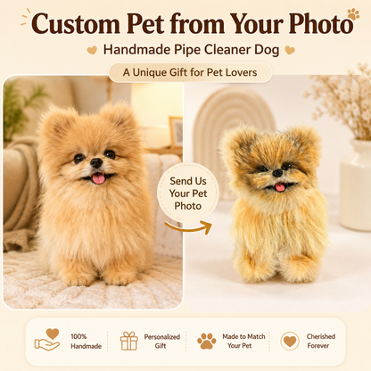 Custom Handmade Pipe Cleaner Pet – Personalized Dog & Cat Keepsake Gift
