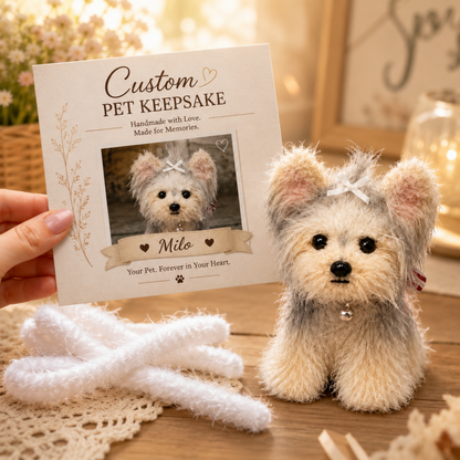 Custom Handmade Pipe Cleaner Pet – Personalized Dog & Cat Keepsake Gift