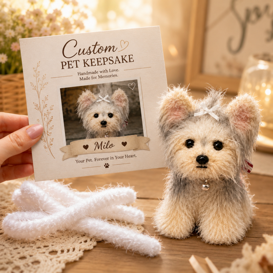 Custom Handmade Pipe Cleaner Pet – Personalized Dog & Cat Keepsake Gift