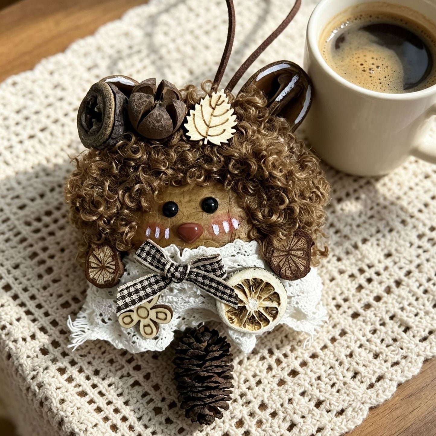 Handmade keychain gift plush toy gift Natural Pod Doll
